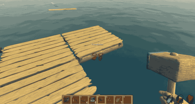 raft survival game multiplayer player drowning on raft